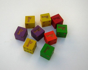 Bunco Logo Dice